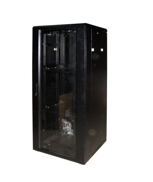 ARMOIRE RACK 27U AVEC VENTILATEUR 600*600CM COULEUR NOIRE Profitez des Offres !