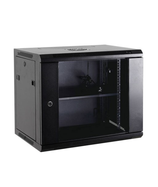 ARMOIRE RACK 19''-9U. SUPPORT MURAL.100.IP20. 450MM. NOIR'' plus qu'un jeu 