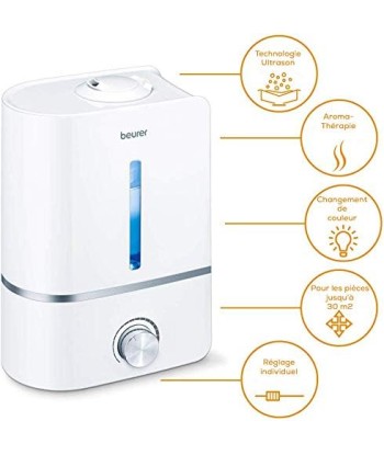 Humidificateur Air Ultrason Aromatherapie Hygiene Sain Confort Salon Silencieux BLANC offre 