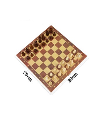 Jeu d'échecs en bois pliant magnétique avec feutre - Livraison offerte Véritable concentré