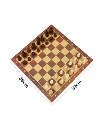 Jeu d'échecs en bois pliant magnétique avec feutre - Livraison offerte Véritable concentré