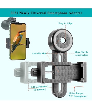 Monoculaire HD 12x56 Adaptateur Smartphone Lunette Monoculaire Puissante Observation Oiseaux Comment ça marche