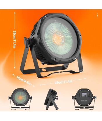 Projecteur LED Blanc RGB 100W COB 15 Canaux DMX512 Commande Vocale rembourrage situé sous