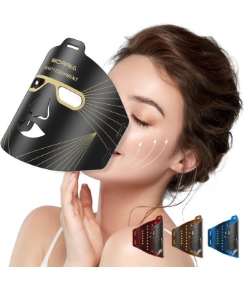 Masque Facial LED Luminothérapie Thérapie Lumière Rouge Anti-Âge 3 Couleurs Raffermissant Éclaircissement Beauté Comparez et commandez 