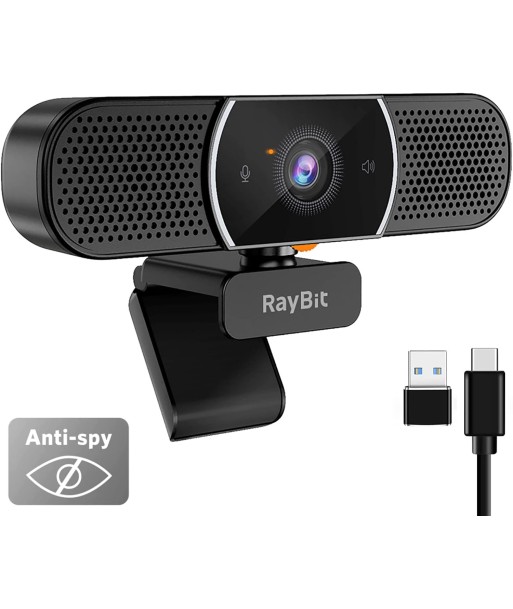 Webcam 2K HD Microphone Haut-Parleur Angle de Vue 94° Autofocus NOIR Profitez des Offres !