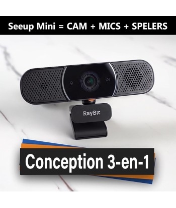 Webcam 2K HD Microphone Haut-Parleur Angle de Vue 94° Autofocus NOIR Profitez des Offres !