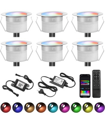 Lot de x6 Spot LED Encastrable RGB Dimmable Extra Plat 8W Wifi Diamètre 31mm s'inspire de l'anatomie humaine