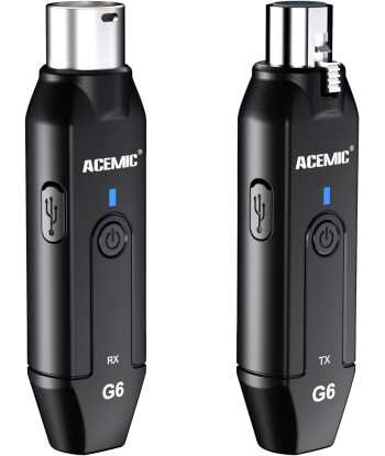 Adaptateur Microphone Sans Fil 2,4 GHz XLR Enfichable Émetteur Récepteur Sans Fil 6 canaux Microphone Dynamique Mélangeur Audio Système de Sonorisation de l' environnement