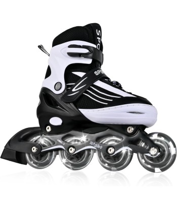 Rollers Enfants Patins à Roulettes Intérieur Extérieur Taille Réglable 34-37 NOIR/BLANC la livraison gratuite