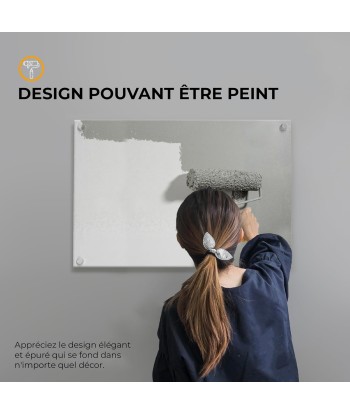 Chauffage Mural Intelligent Panneau Électrique à Convection Réflecteur Chaleur Efficacité Énergétique Faible Conso Peignable Thermostat App 1x92x60cm BLANC pas cher