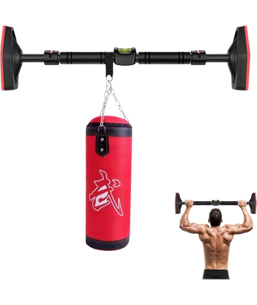 Barre de Traction de Porte avec Sac de Sable Sans Perçage Verrouillage Largeur Réglable Charge Maximale 400 kg ou a consommer sur place